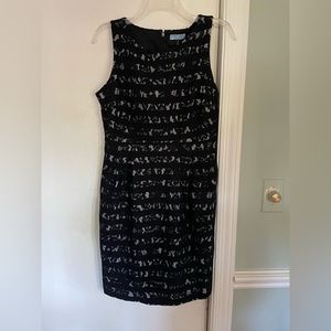 Black and white sheath dress